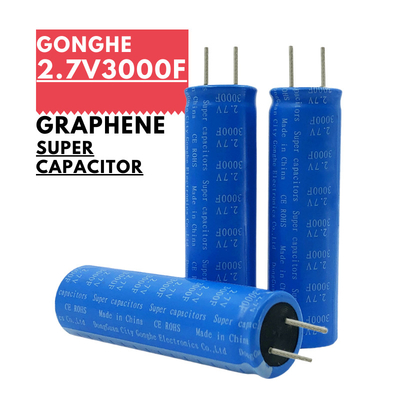 Graphene 2.7V 3000F Supercapacitors 18650 Battery for High Rate Solar Energy Collecting