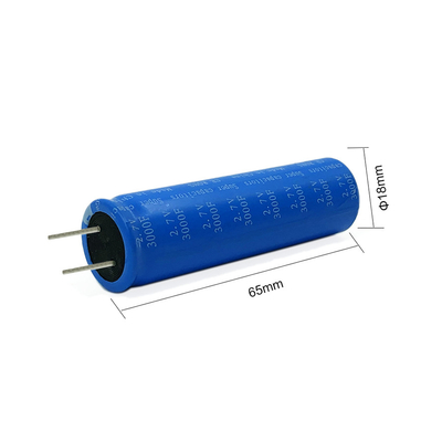 Graphene 2.7V 3000F Supercapacitors 18650 Battery for High Rate Solar Energy Collecting