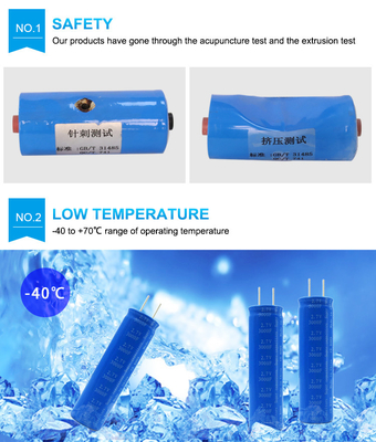 Graphene 2.7V 3000F Supercapacitors 18650 Battery for High Rate Solar Energy Collecting