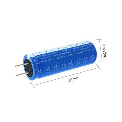باتری 4.2V 4000F شعاعی سوپر خازن دو لایه الکتریکی برای سیستم انرژی خانه