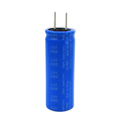 باتری خازن های فاراد دو لایه شعاعی برقی 3.6v 2000f
