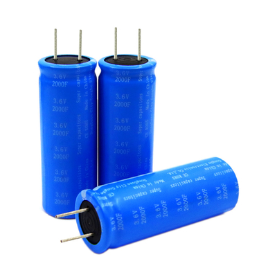 باتری خازن های فاراد دو لایه شعاعی برقی 3.6v 2000f