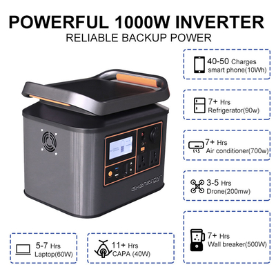 نیروگاه خورشیدی قابل حمل 500W 1000W کاربردی برای کمپینگ
